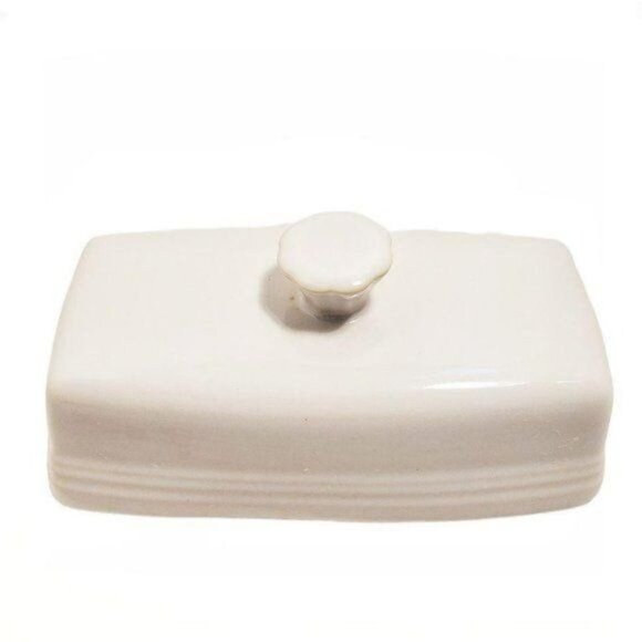 Fiestaware Fiesta CERAMIC Butter Dish Lid Cover Top Extra Large White - Picture 1 of 13
